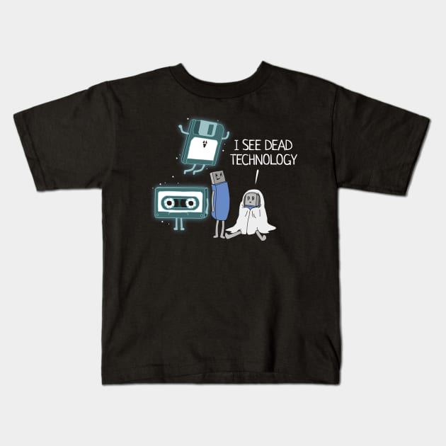 I See Dead Technology Funny Geek Kids T-Shirt by NerdShizzle